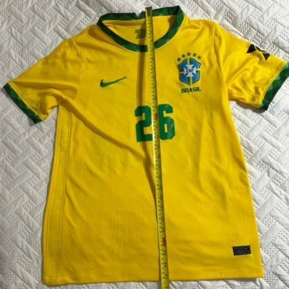 Brasil Nike Soccer Football Green Yellow Jersey Men’s Medium - Picture 2 of 12
